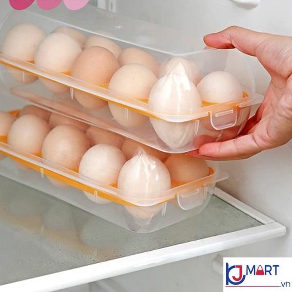 ✠◆ Khay hộp đựng trứng Nhật Bản 10 ngăn có nắp đậy bảo ản trứng trong tủ lạnh Nhật Bản