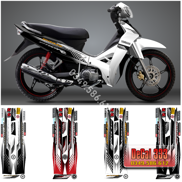 Tem sirius xăng cơ 50cc - 110cc mẫu zin 2014 sirius rc 892368 - tem chế 3 lớp cao cấp