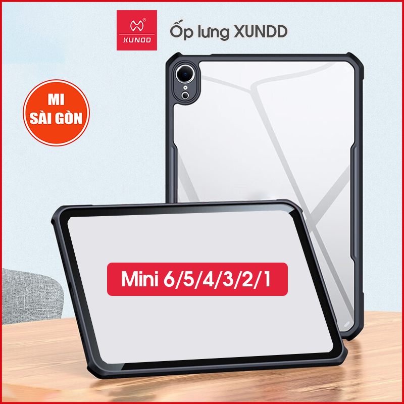 [Hỏa Tốc HCM] Ốp lưng XUNDD iPad Mini 6 / Mini 5/4 / Mini 3/2/1 - Chống shock, Mặt lưng trong suốt, Viền TPU