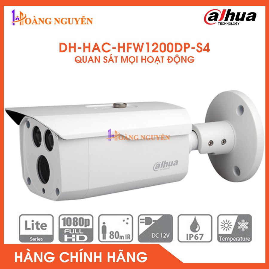 Camera quan sát cvi dahua hac-hfw1200dp-s4 - full hd - hàng chính hãng-công nghệ hoàng nguyễn