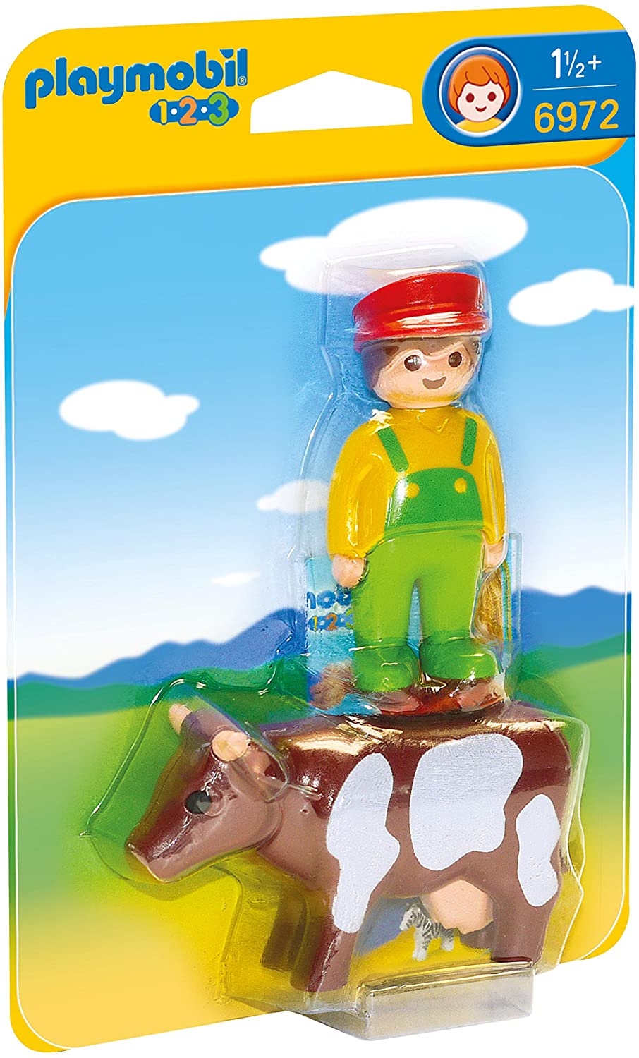 Đồ chơi nhập vai Playmobil 1.2.3 Người nông dân và động vật - Funnyland