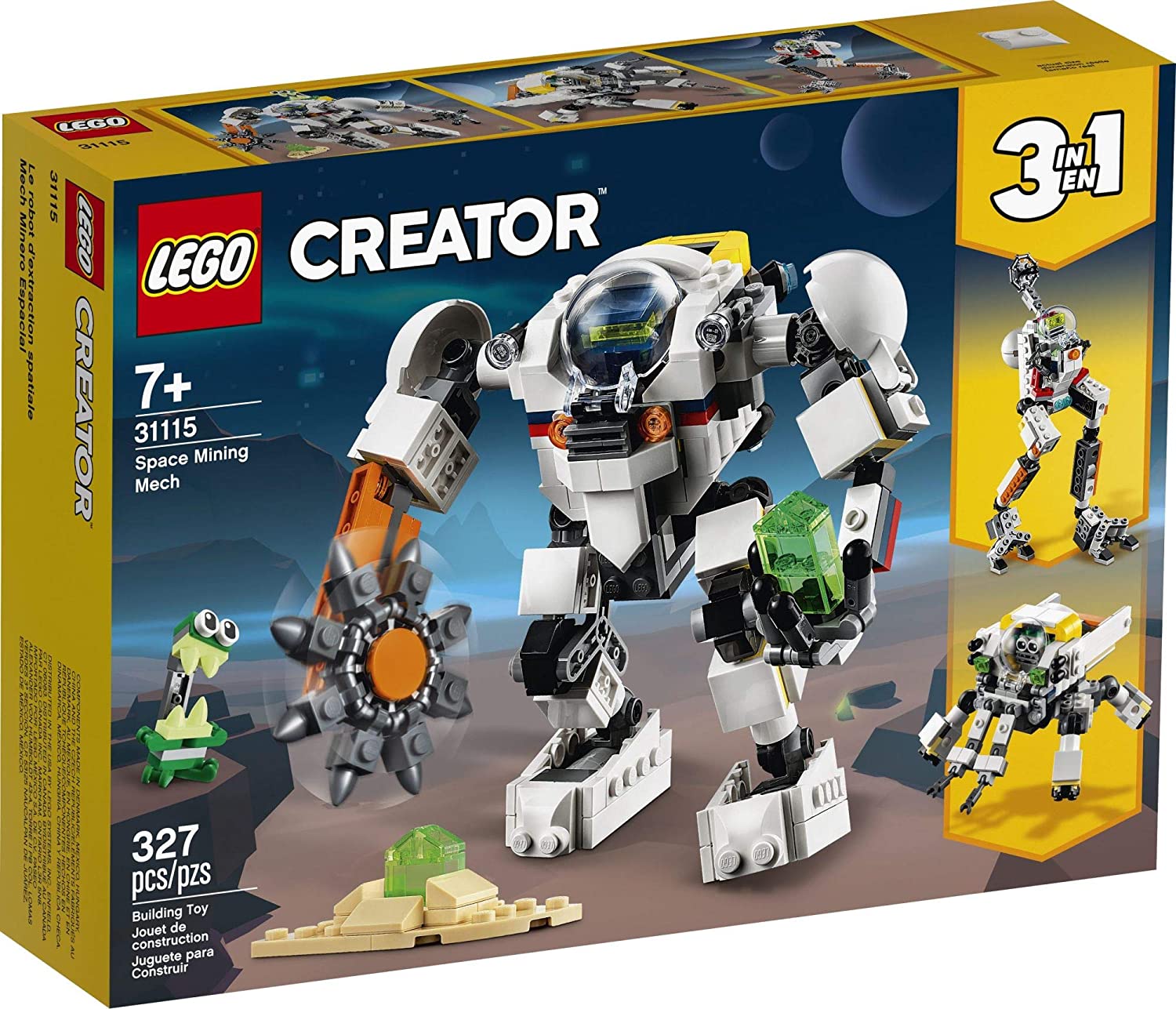 From Denmark】Lego Creator 3-In-1 Space Mining Mech 31115 Lego Creator  Building Set Using Mechanical Toys, Robot Toys And Alien Dolls; Toys For  Kids That Love Creativity And Fun, New In 2021 (327
