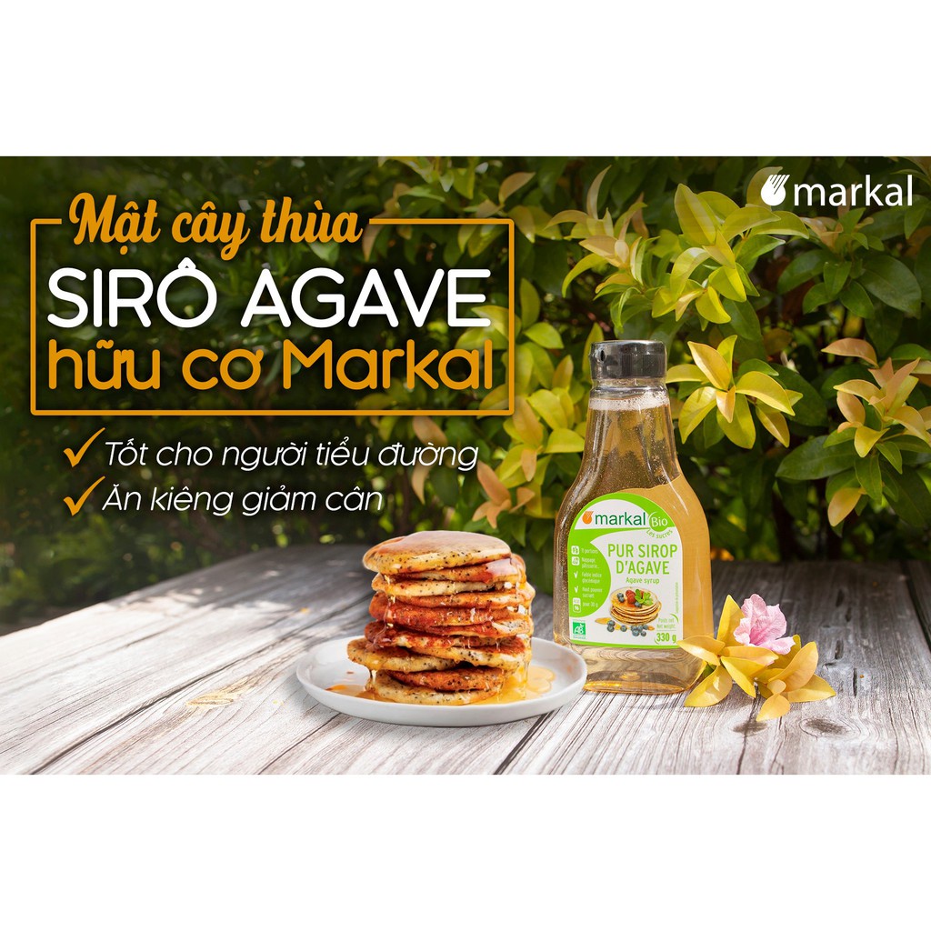 Mật cây thùa siro agave hữu cơ markal 330g. date 4/2024 - sweet baby house