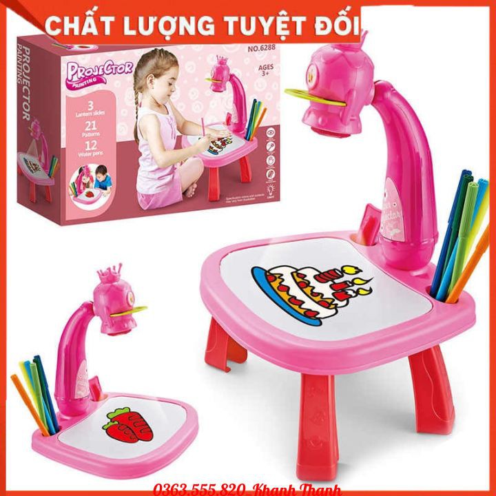 Bộ đèn bàn máy chiếu học vẽ thông minh cho bé - Đèn bàn máy chiếu cho bé tập vẽ