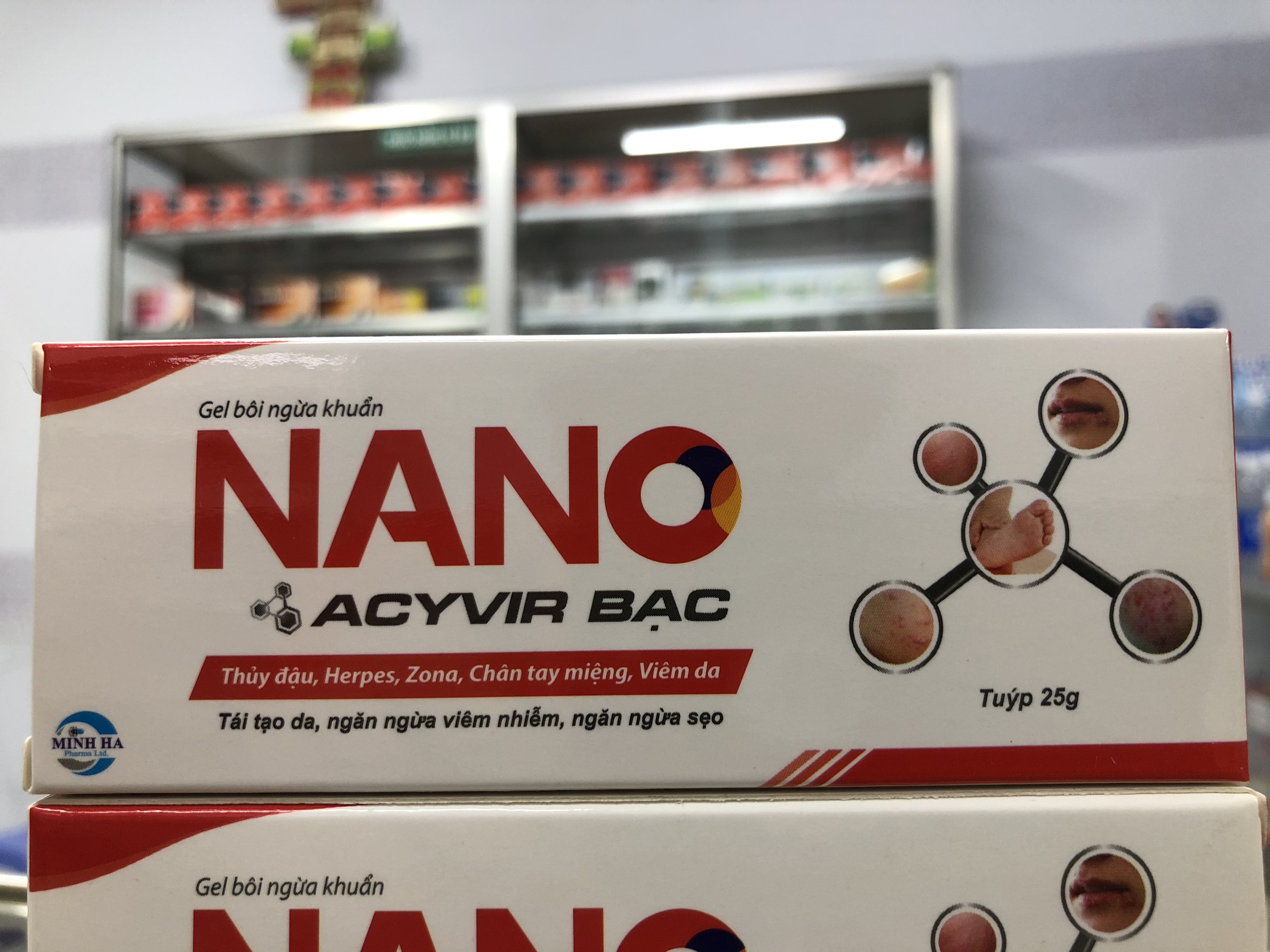 Gel bôi ngừa khuẩn NANO ACYVIR Bạc [ tuýp 25g ]