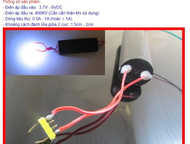 BỘ TẠO TIA LỬA ĐIỆN 400KV