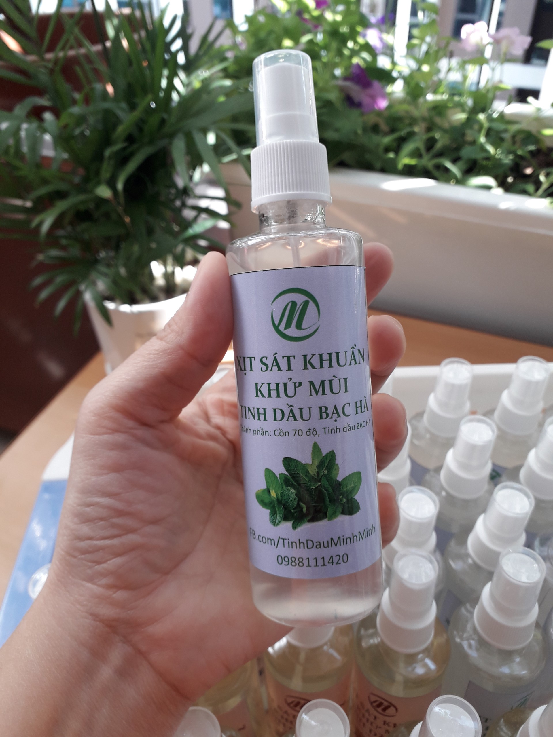 Xịt sát khuẩn khử mùi tinh dầu BẠC HÀ