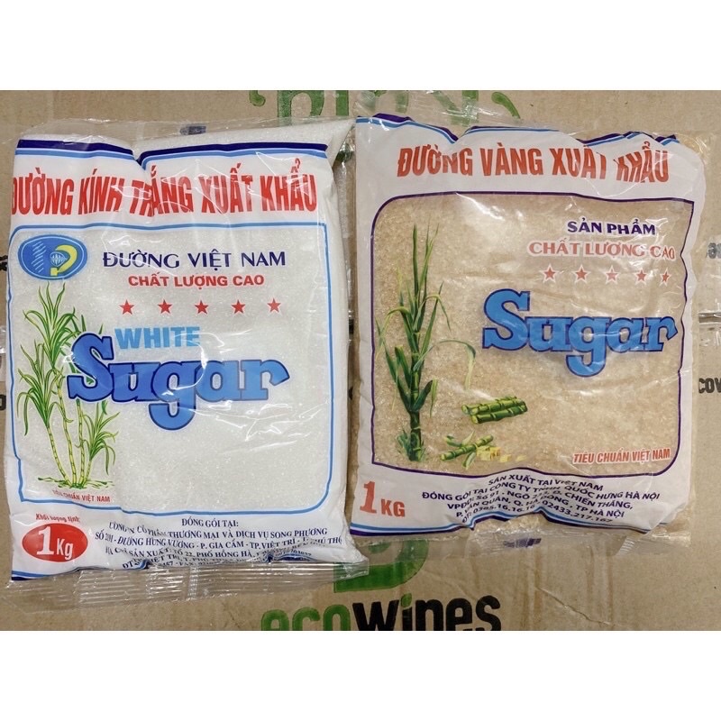 Đường kính trắng, đỏ xuất khẩu loại 1kg