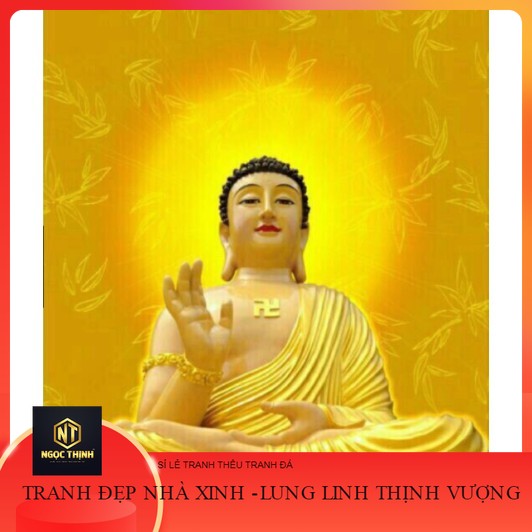 Tranh đính đá phật tổ . kích thước: 55cm x 50cm