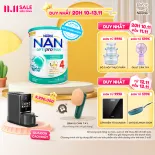 [CHỈ 15-17.11 QT Đơn 599K/999K] [Tặng bàn ủi hơi nước cầm tay] Lon Sữa bột Nestlé NAN OPTIPRO PLUS 4 với 5HMO xuất xứ Thụy Sĩ - Hộp 1500g cho bé từ 2 - 6 tuổi - Sữa công thức dinh dưỡng cho trẻ giúp hỗ trợ tiêu hóa, đề kháng, trí não