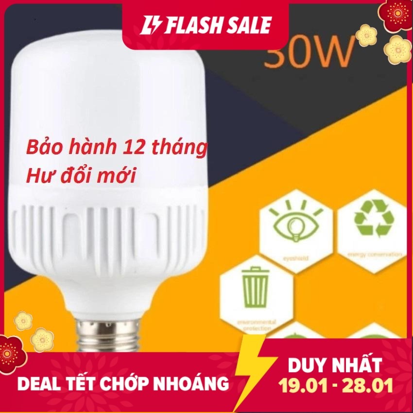 [HCM]Bộ 10 bóng đèn Led  30W cao cấp tiết kiệm điện chùm tia góc 360 độ công suất: 30W hoặc tuỳ vào lựa của bạn 6w 9w36w vv...