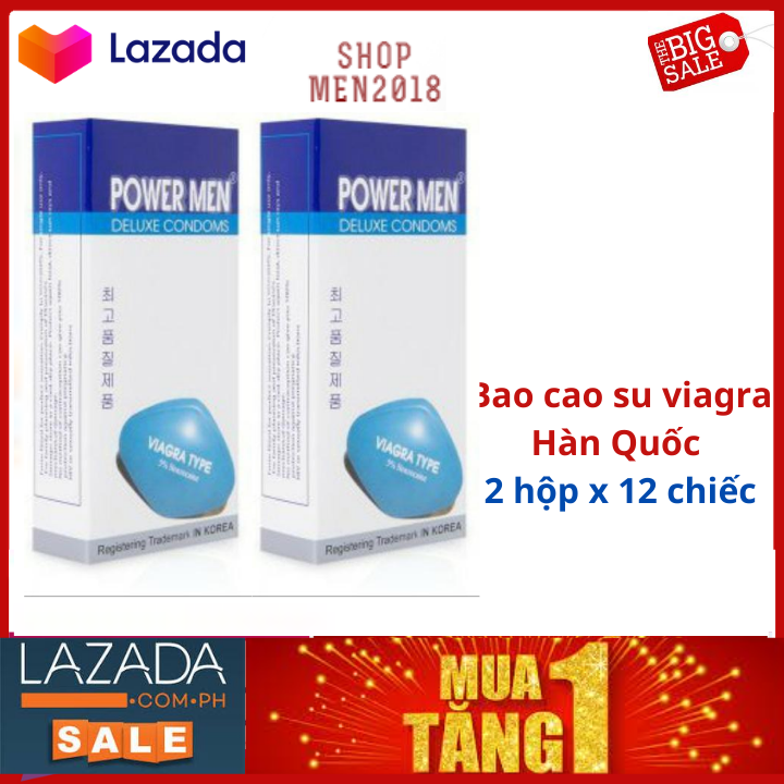 Cobo 2 hộp Bao cao su chống xuất tinh sớm Power Men Viagra  siêu mỏng- bao cao su chống xuất tinh - bao cáo su gai chống xuất tinh