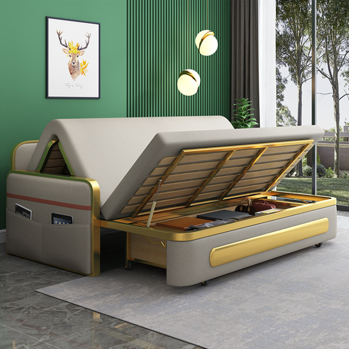 Giường sofa, giường sofa thông minh, giường sofa gấp gọn thành ghế có hộc đựng đồ
