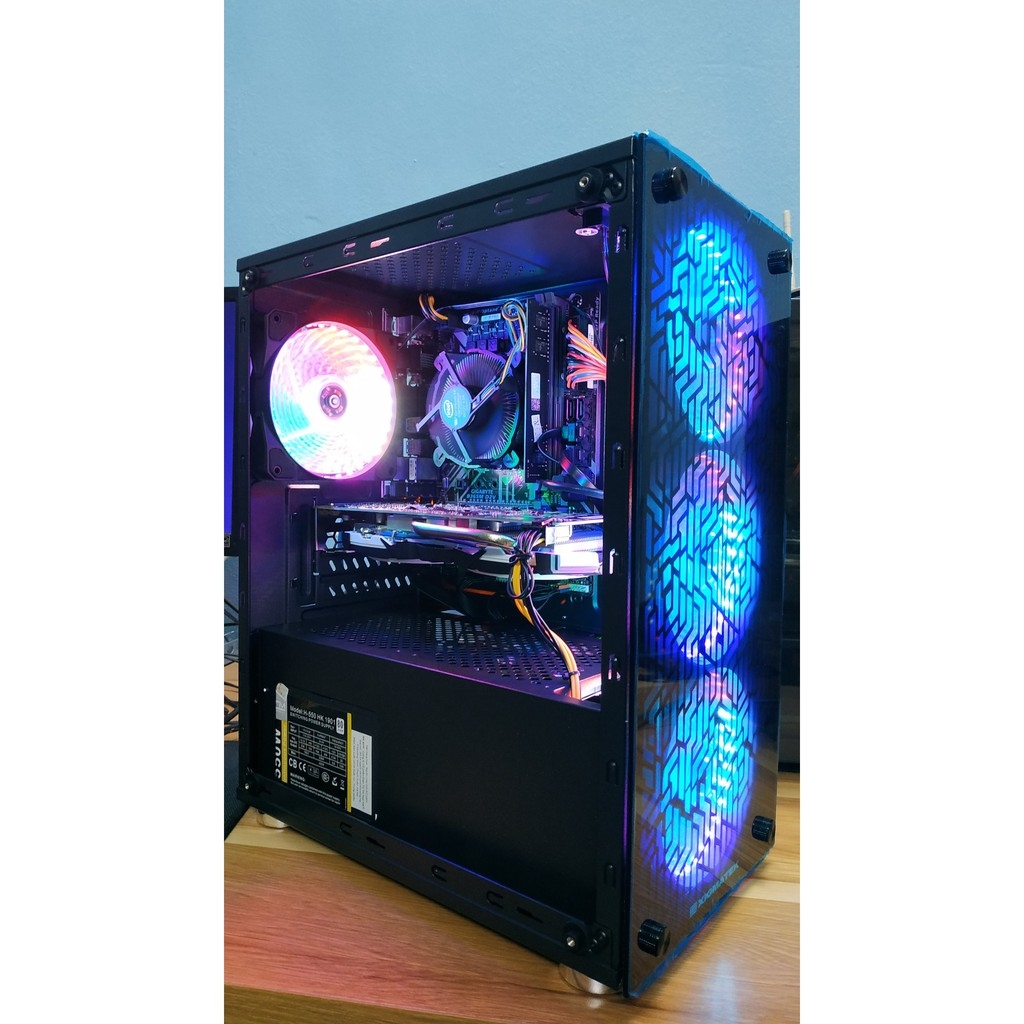 ✴  Combo Vỏ Case Xigmatek NYX Kèm 4 Fan LED 5 Màu - M-ATX 2 SIDE TEMPERED GLASS New chính hãng Mai Hoàng