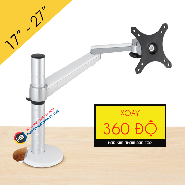GIÁ TREO MÀN HÌNH OA 3S 17 - 27 INCH – HỢP KIM NHÔM CAO CẤP [HƠN TAY TREO MÀN HÌNH NB F80 - NB H80 - NB H100]