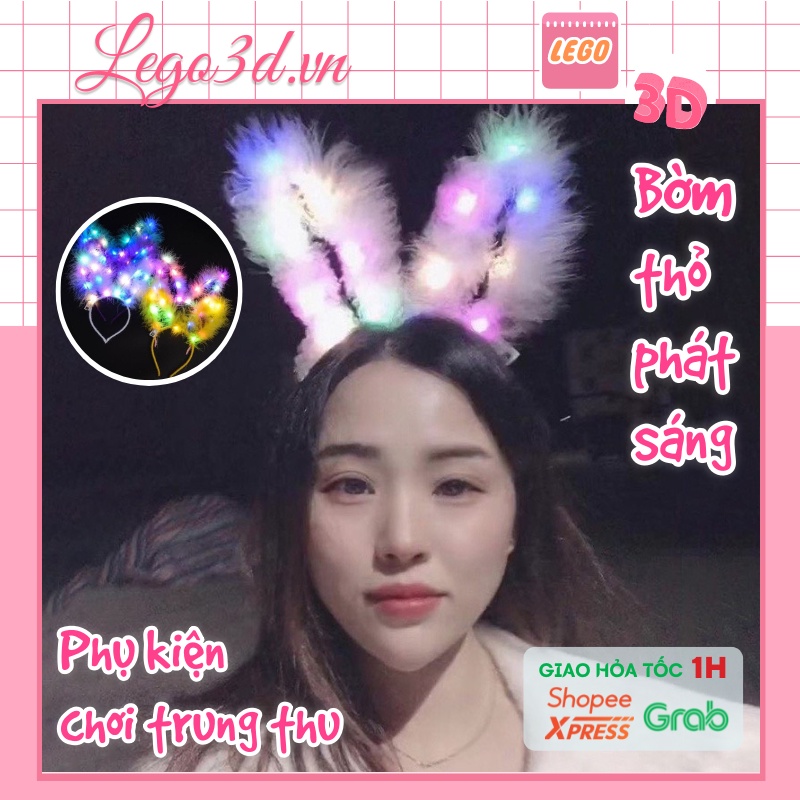 Bờm phát sáng tai thỏ Đồ chơi trung thu cực đẹp Hapi Toys