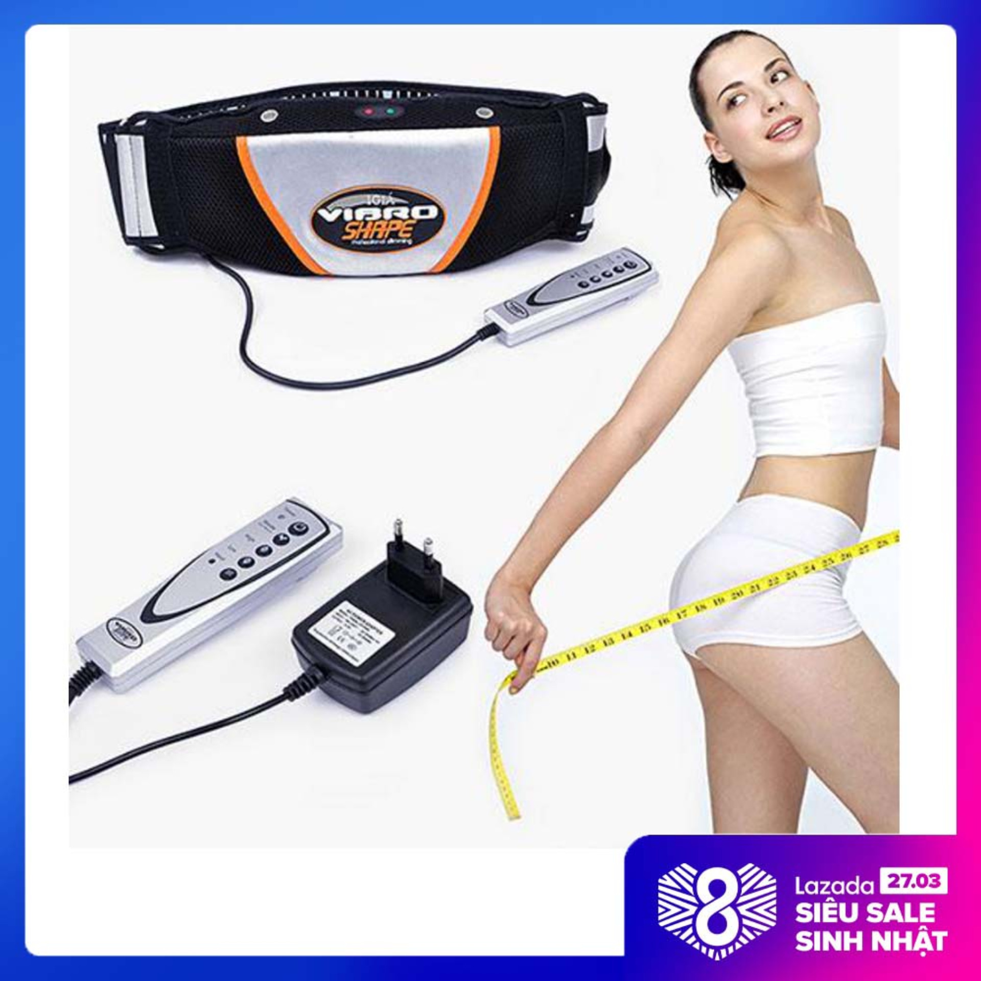 Đai massage giảm béo đai massage giảm béo vibro shape – giảm mỡ bụng hiệu quả.