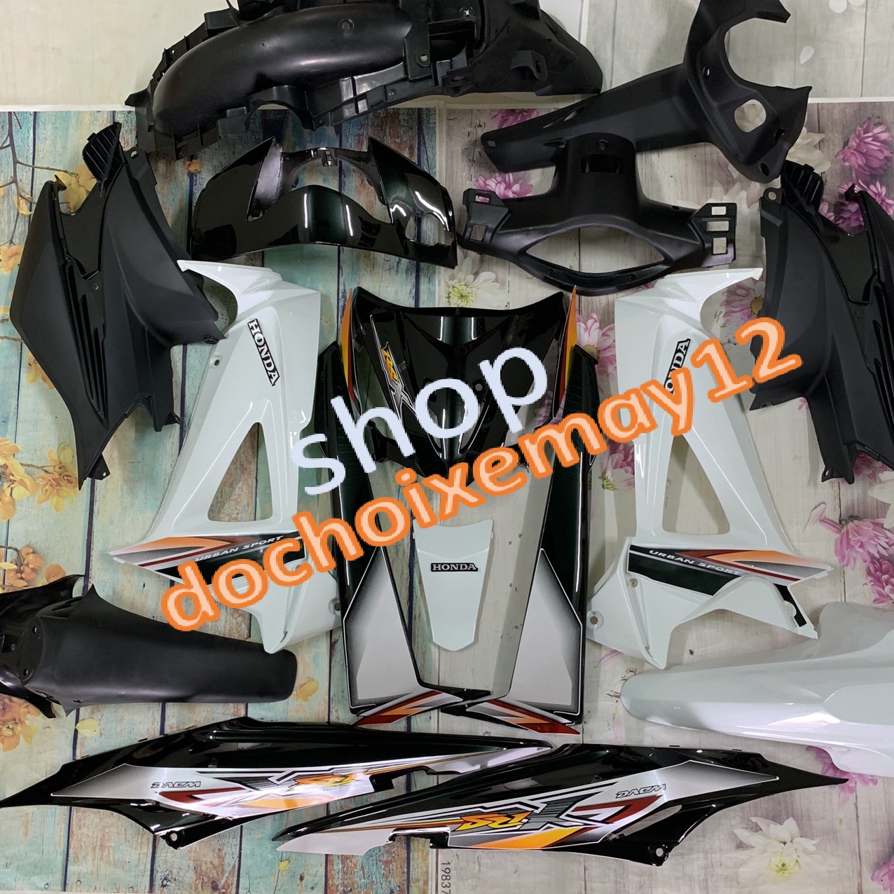 Bộ Dàn áo  wave RSX 100 đời 2008-2009 Màu Trắng  ( KHÍT )  -RSX siêu nhân -nhựa ABS LOẠI ĐẸP