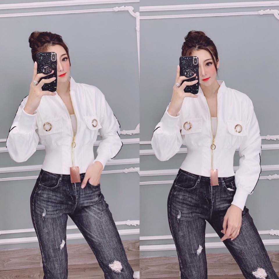 ÁO KHOÁC PHI LỤA QUẢNG CHÂU TRẺ TRUNG