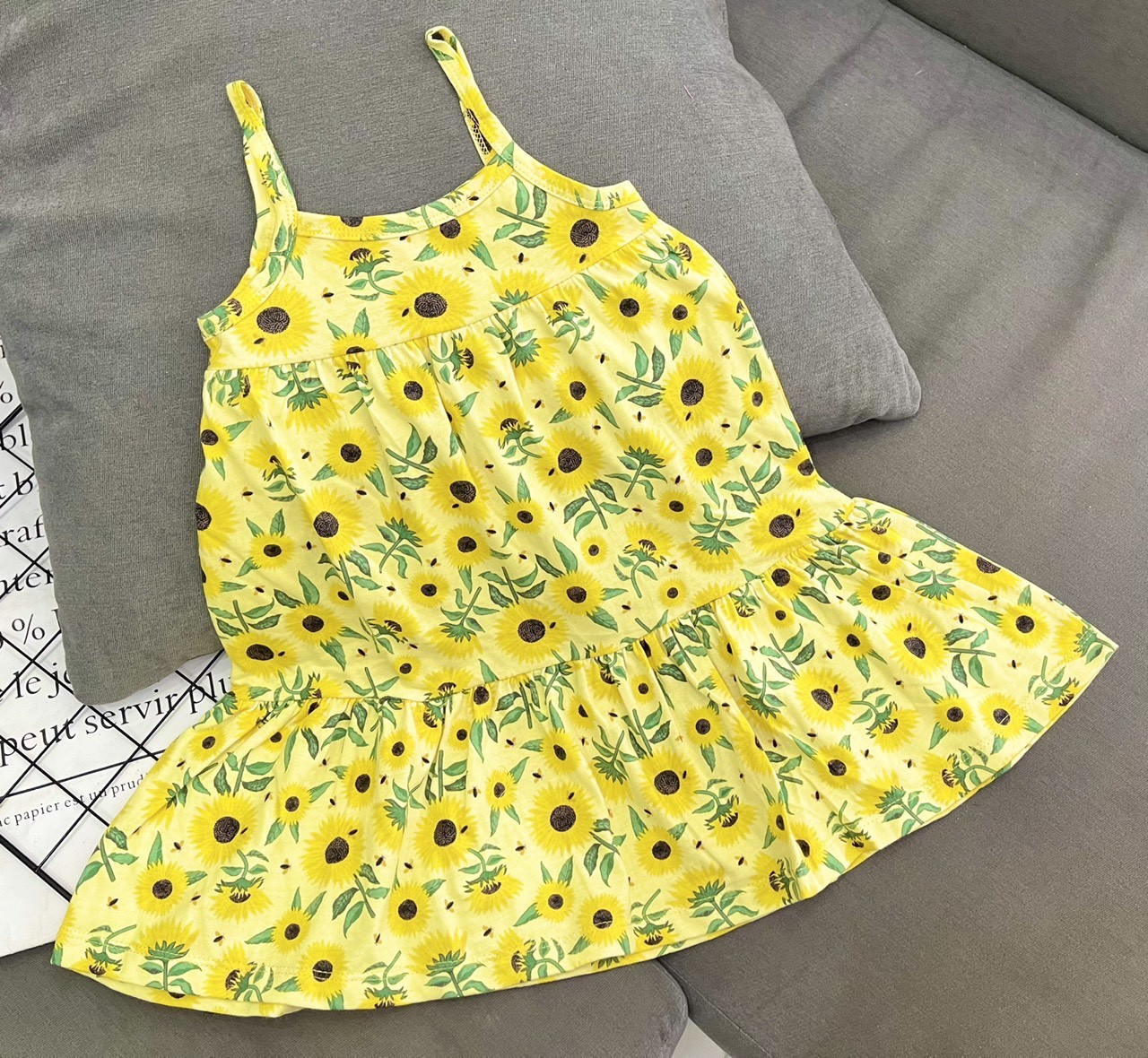 Đầm váy babydoll mùa hè cho bé gái size 6-20kg chất cotton mềm mát