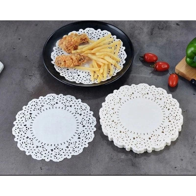 Combo 5 gói Giấy thấm hút dầu đồ ăn thực phẩm tròn họa tiết hoa,Giấy nến hoa gói bánh lót nồi