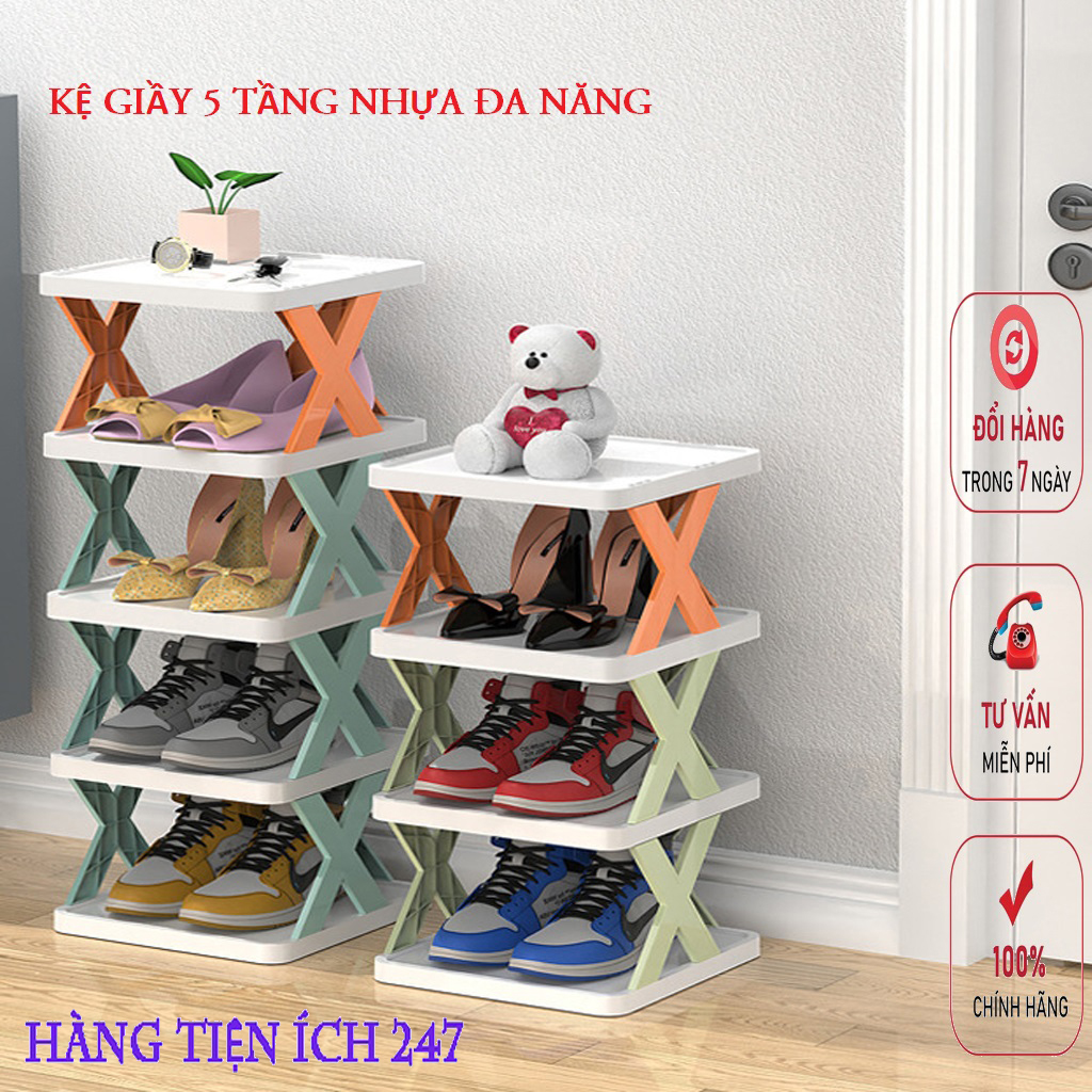 Kệ giày dép 5 tầng gọn gàng loại 1 giá để giày 6 tầng tủ sắp xếp giày tủ giày kệ để giày dép kệ dép kệ đựng giày tủ giầy dép thông minh giá để giày dép kệ xếp tầng đa năng