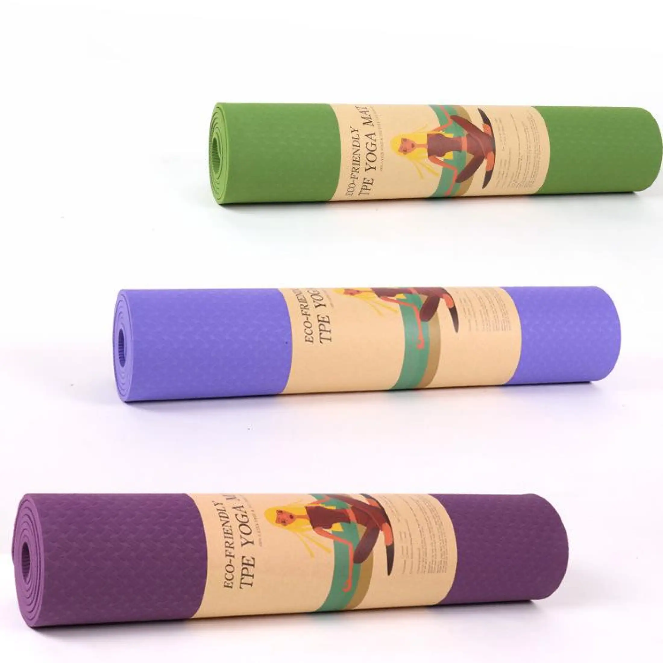 Thảm tập YOGA TPE Cao Cấp 2 lớp- 6mm dộ bám cao , chống trơn trượt, tặng Bao Đựng Thảm Tập Yoga 2