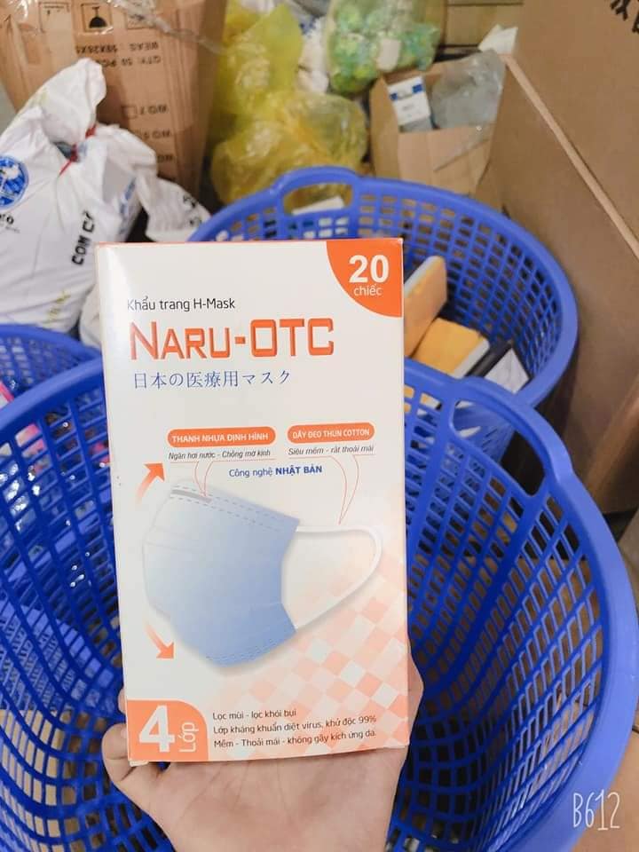 Khẩu Trang Naru 3D Quai Vải Cao Cấp