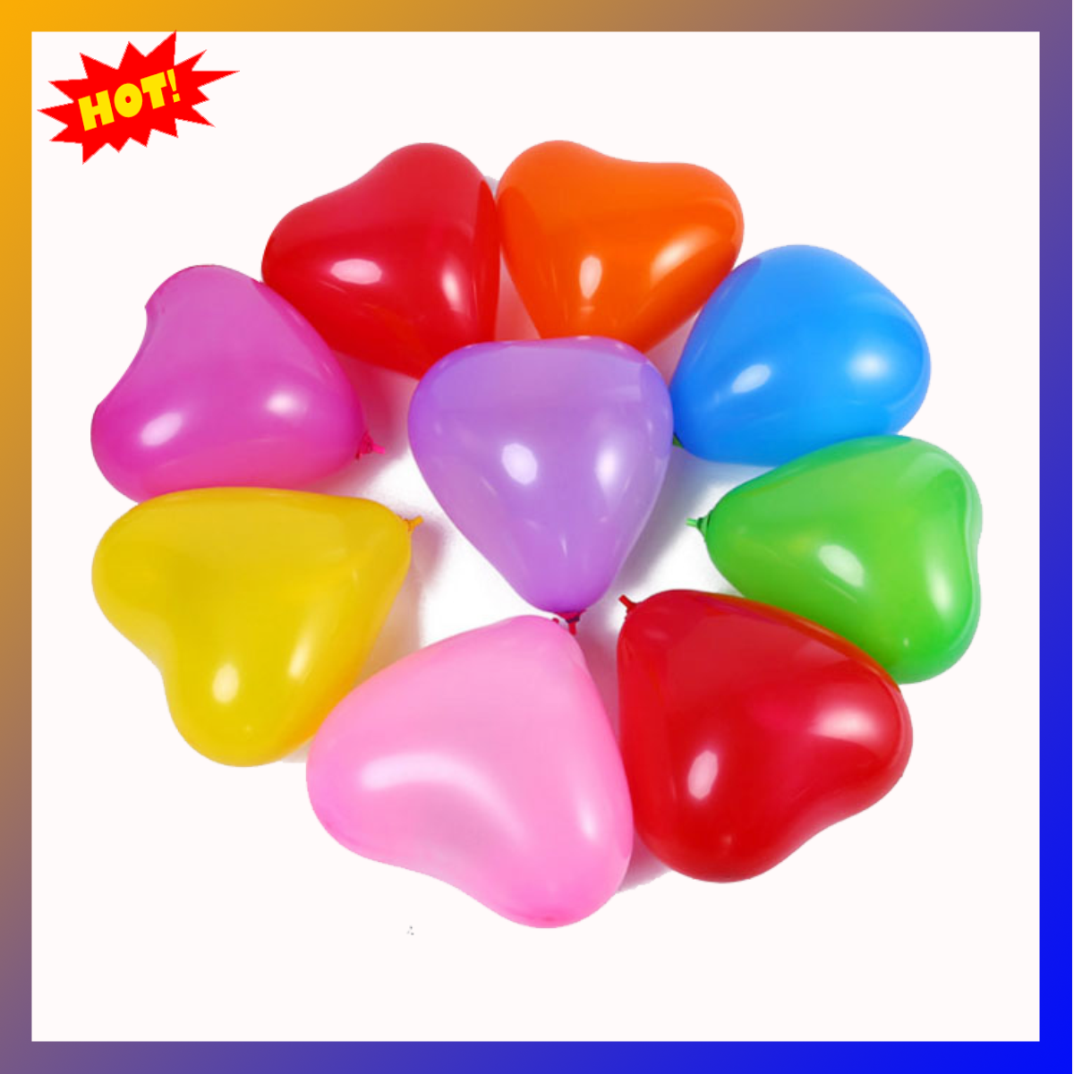 Bóng cao su Bóng trang trí sinh nhật bong bóng hình trái tim 6 inches