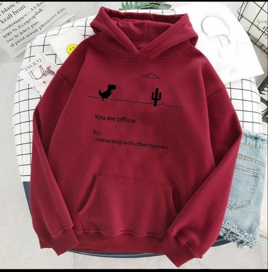ÁO HOODIES IN HÌNH KHỦNG LONG MẤT MẠNG BẮT TREND 2021 PHÙ HỢP CẢ NAM VÀ NỮ