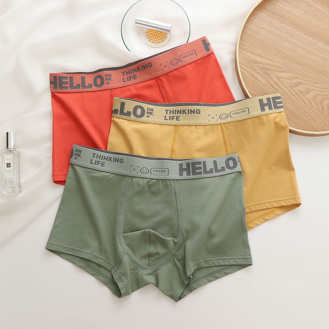Mens kích thước lớn er quần short undies cotton người đàn ông đồ lót quần lót phương thức thoáng khí quần lót giữa eo sexy U Pouch ershorts