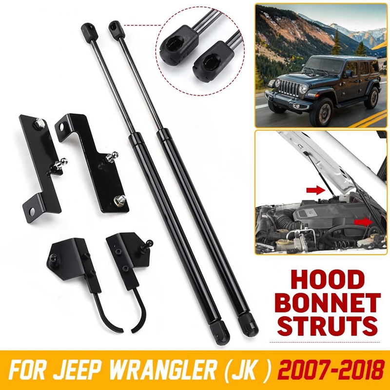 Lịch sử giá 2pcs front hood bonnet modify gas struts lift support shock  damper for jeep wrangler jk 2007-2018 cập nhật 1/2023 - BeeCost