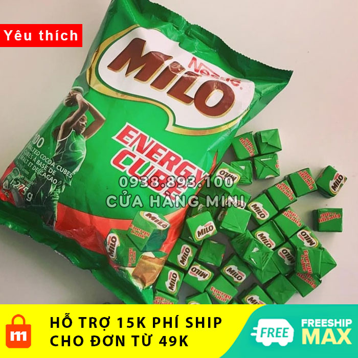 【FREESHIP】Kẹo Milo Energy Cube Thái Lan 275g (100 viên)