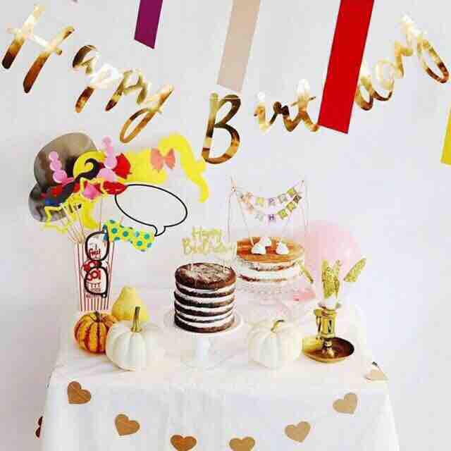Dây chữ Happy birthday ép kim