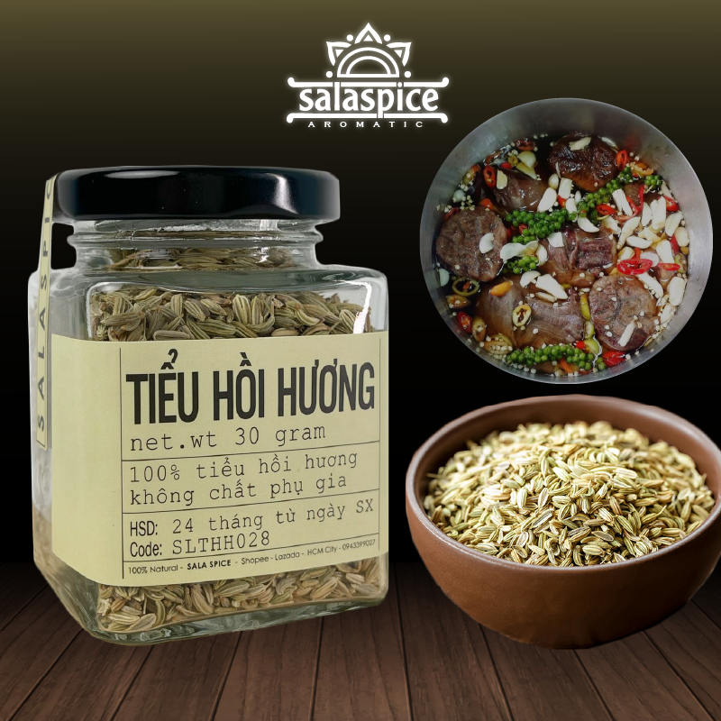 Tiểu Hồi SALA SPICE Fennel Seed , hạt tiểu hồi Ấn Độ tao mùi thơm cho món ăn dùng nấu phở,ướp thịt