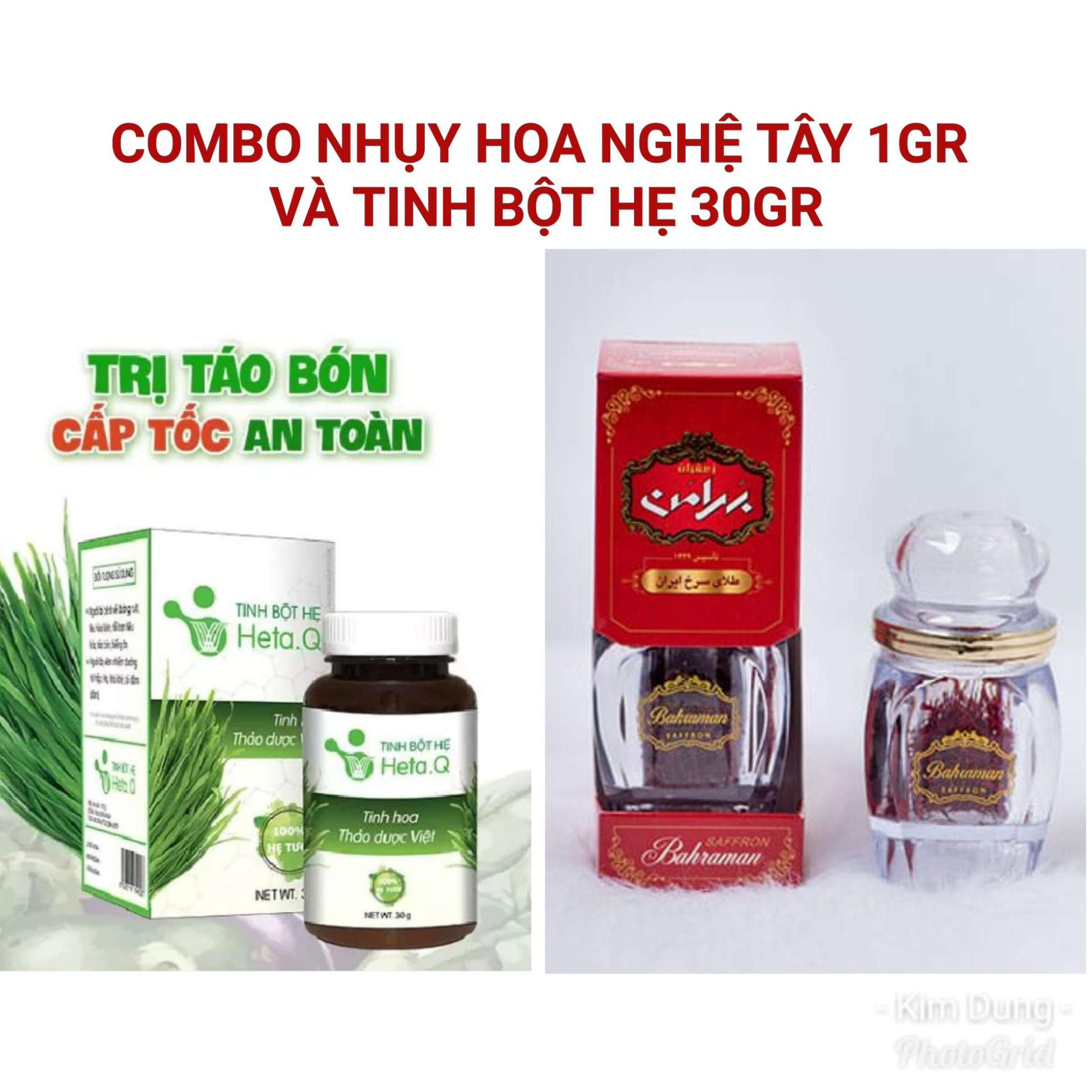 Combo nhụy hoa nghệ tây 1gr và tinh bột hẹ 30gr