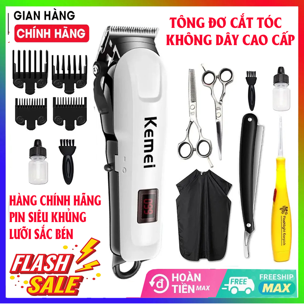 [Bảo Hành 5 năm] Tông đơ cắt tóc, hớt tóc gia đình, trẻ em, không dây, chuyên nghiệp kemei 809A ,Tông Đơ Cắt Tóc Loại Tốt ,bộ cắt tóc nam, ,Máy Cắt Tóc Đa Năng, tong do cat toc