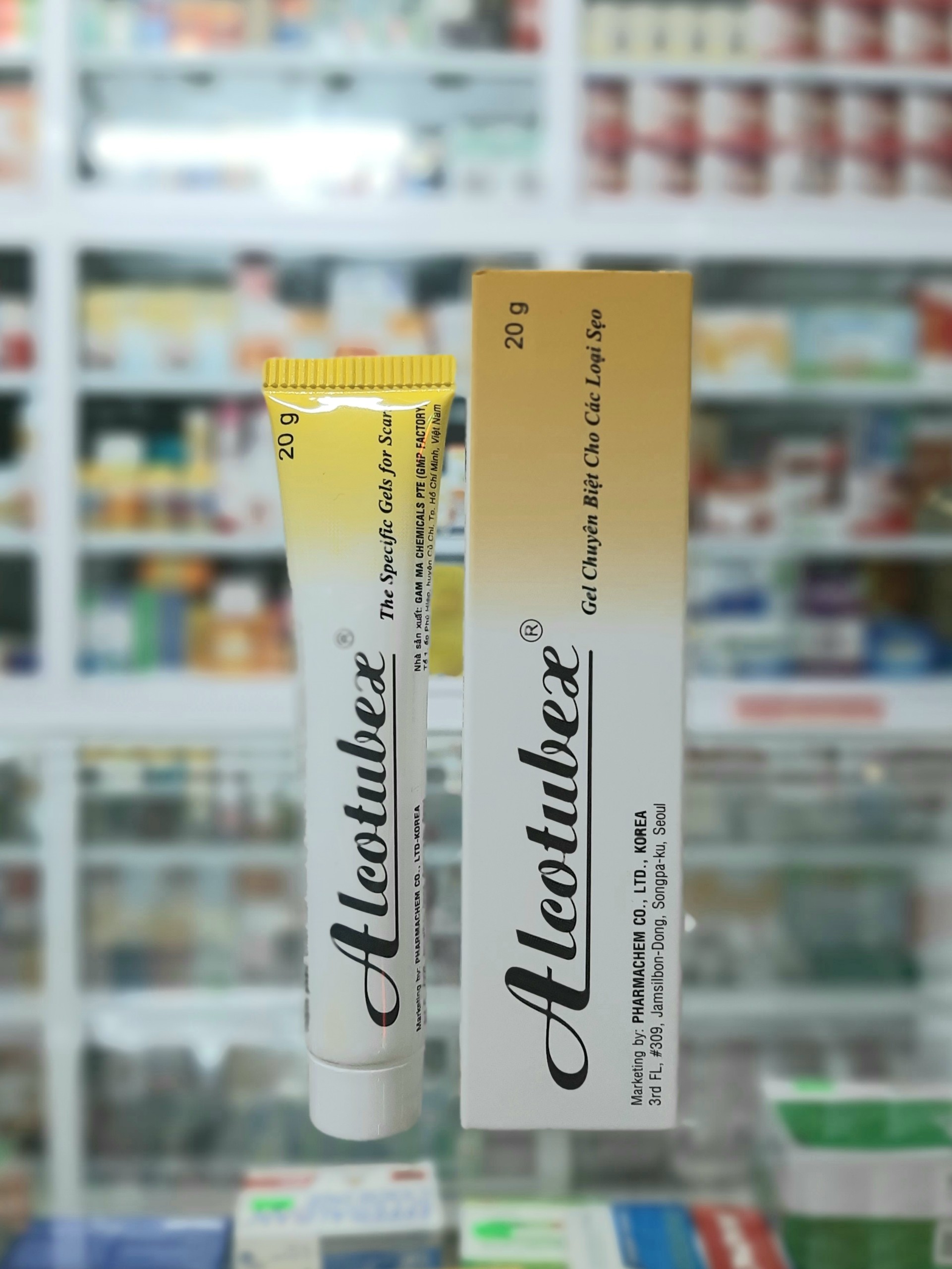 Gel chuyện biệt cho các loại sẹo Alcotubex tuýp 20g - dùng cho người bị sẹo lồi, sẹo phì đại, sẹo lõm, co cứng gân do chấn thương, bị bỏng do tai nạn - QT Thu Lan TL173