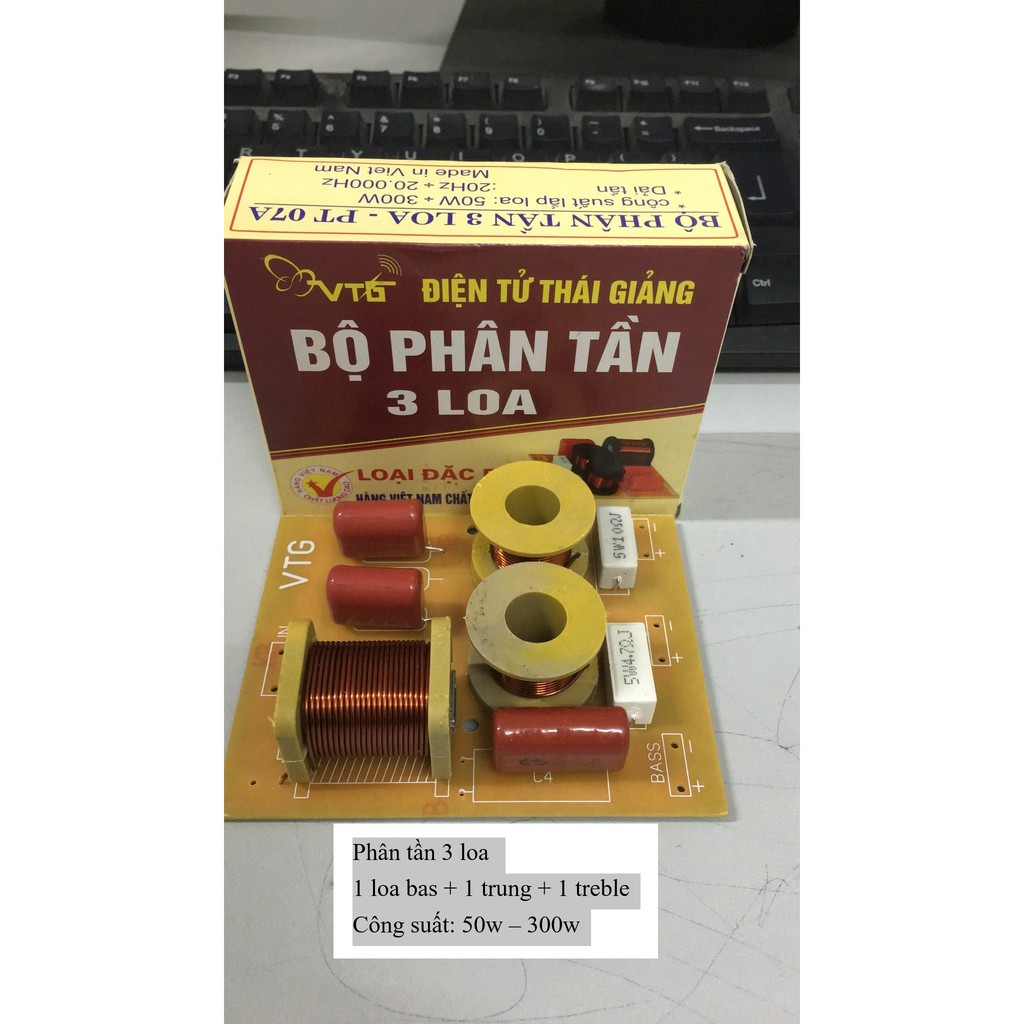 Bộ phân tần 3 loa 1 bass 1 trung 1 treble công suất 300w điện tử thái giảng