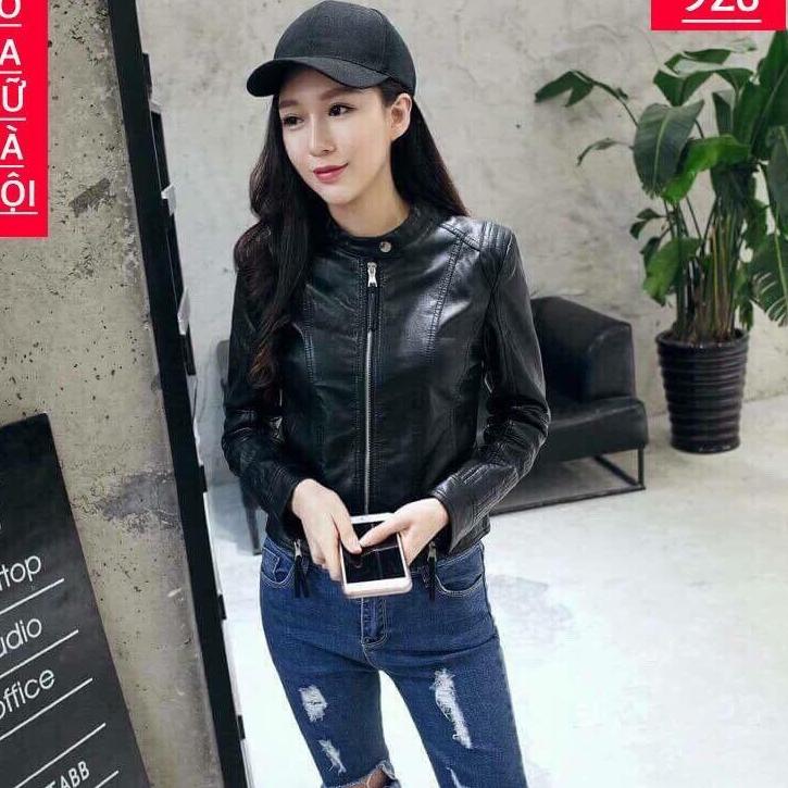 [ Dang Lan Fashion ]  Áo Khoác da Nữ Chất Liệu Da Bóng Sành Điệu , Cá Tính Cho cô gái Thời thượng.+++