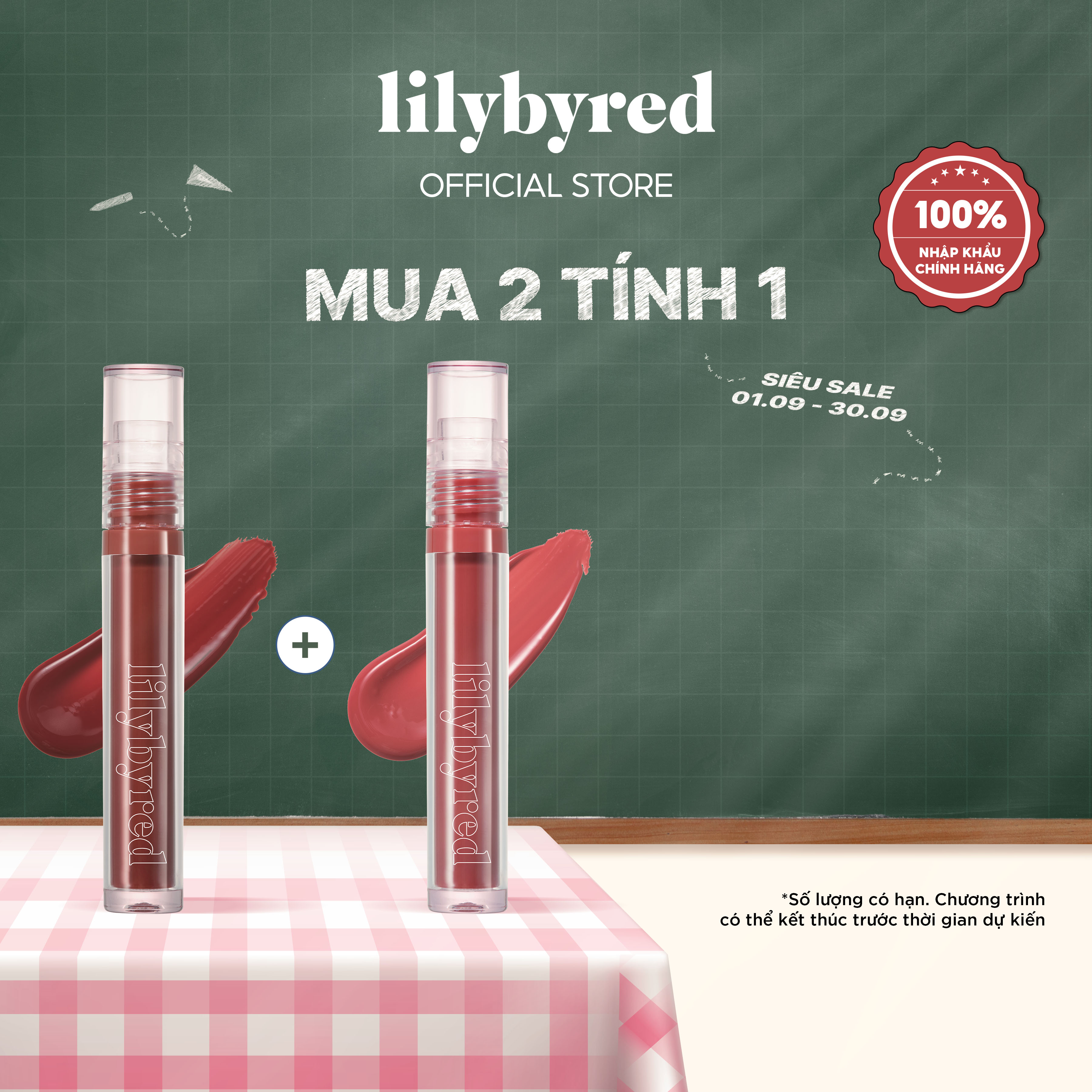 (MUA 2 TÍNH TIỀN 1) Son Tint Dạng Lỏng Lâu Trôi LILYBYRED Glassy Layer Fixing Tint 3.8g