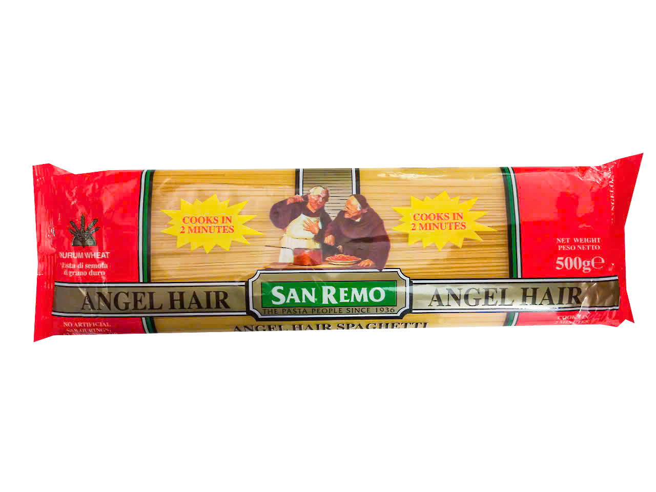 Gói Mì Ý spaghetti No.5 500g, Mỳ Ý dạng sợi tròn, không biến đổi gen