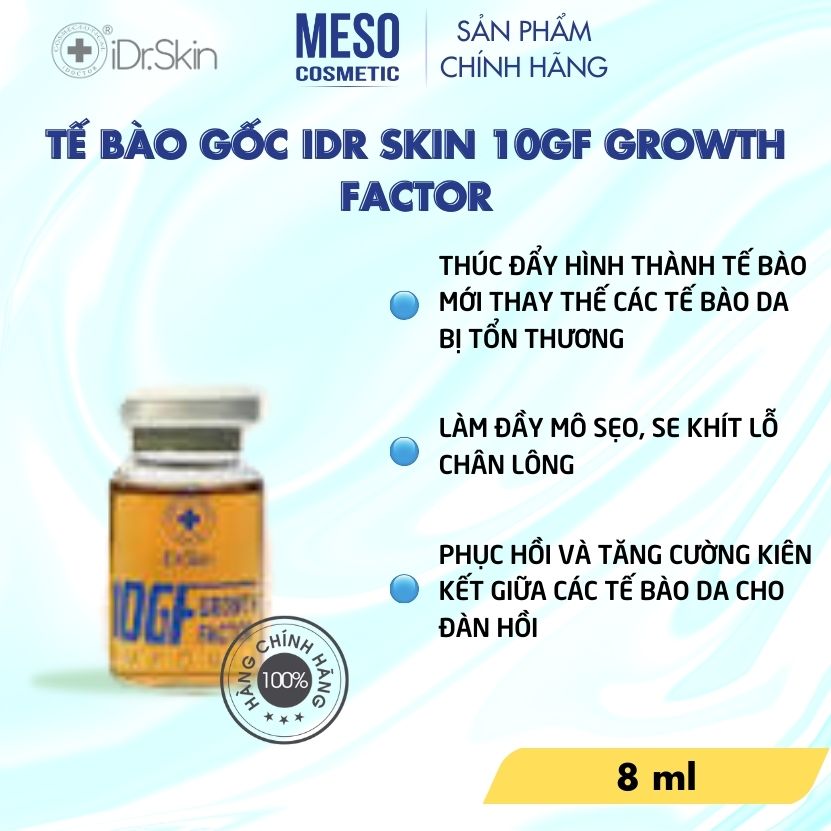 Tế bào gốc idr skin 10gf growth factor 8ml hàn quốc | meso cosmetic