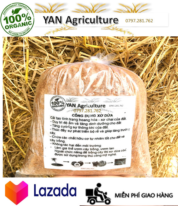 [ FREE SHIP ] 1 KG xơ dừa khô/1 Kí mụn xơ dừa/xơ dừa khô/xơ dừa bao/giá thể trồng cây/giá thể xơ dừa/sơ dừa/chuyên ươm cây /trồng cây/giữ ẩm cây trồng