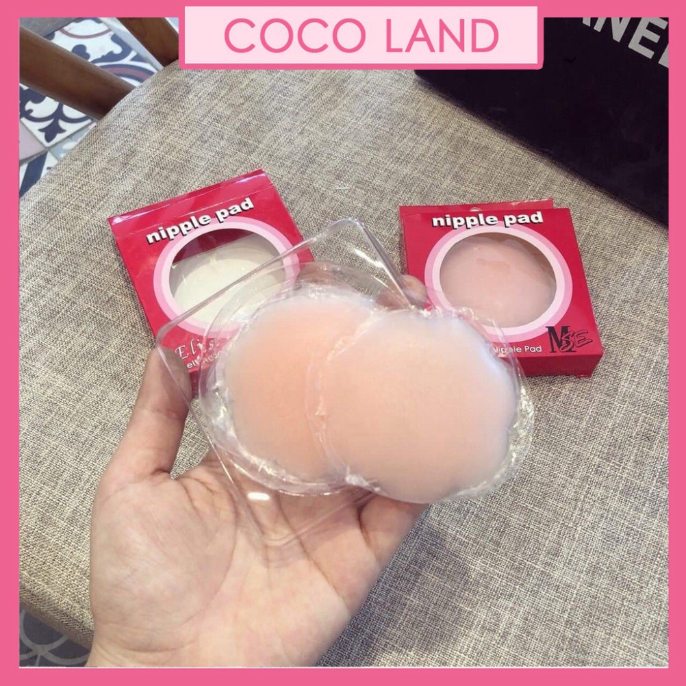 Miếng dán ti silicon hộp đỏ kích thước 6.5cm coco land hàng chuẩn đẹp sang chảnh