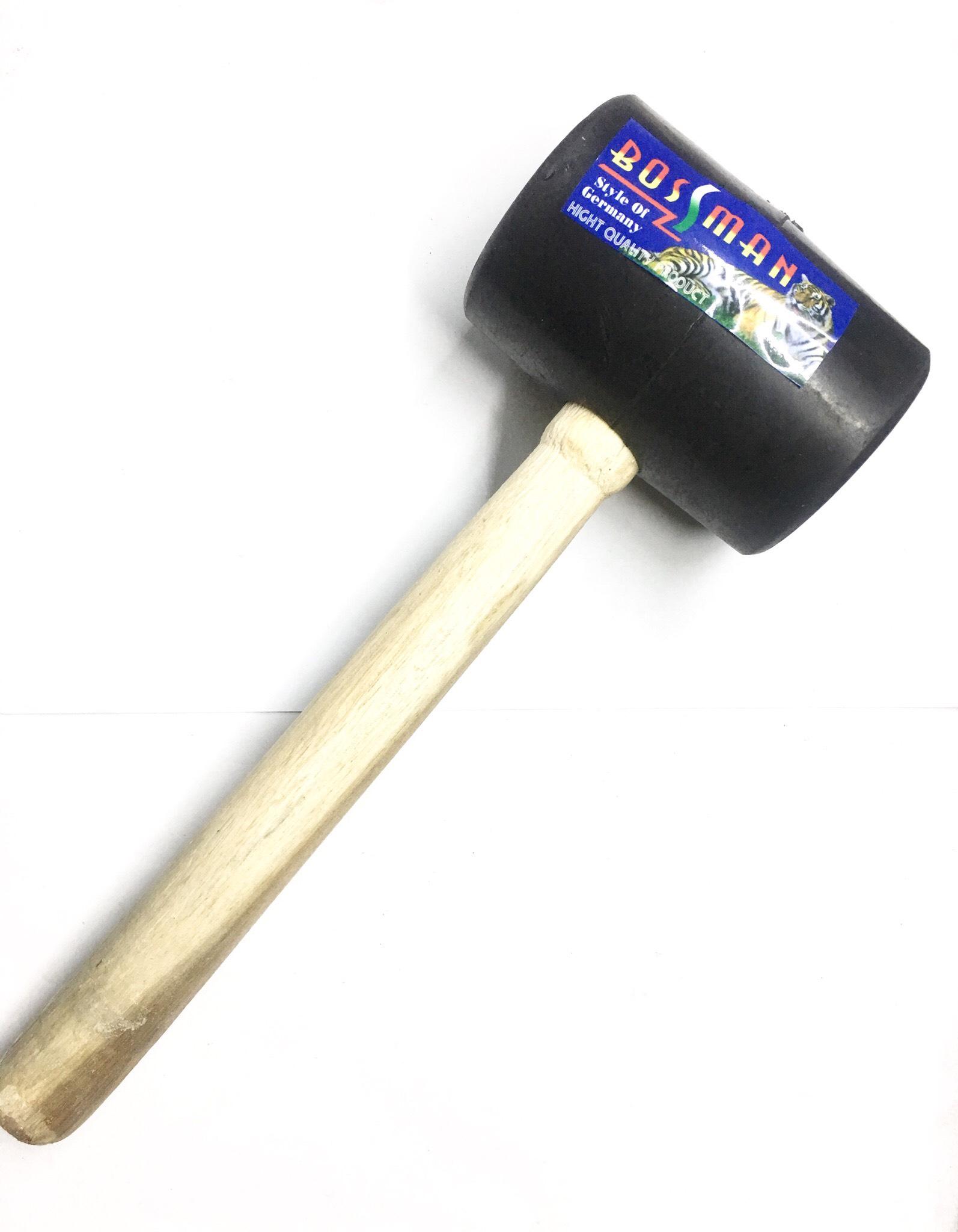 Búa cao su Lớn cán gỗ hiệu Bossman