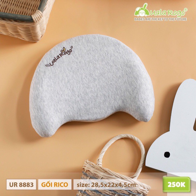 Gối sơ sinh Uala & Rogo cao su nhớ Memory Foam Việt Nam