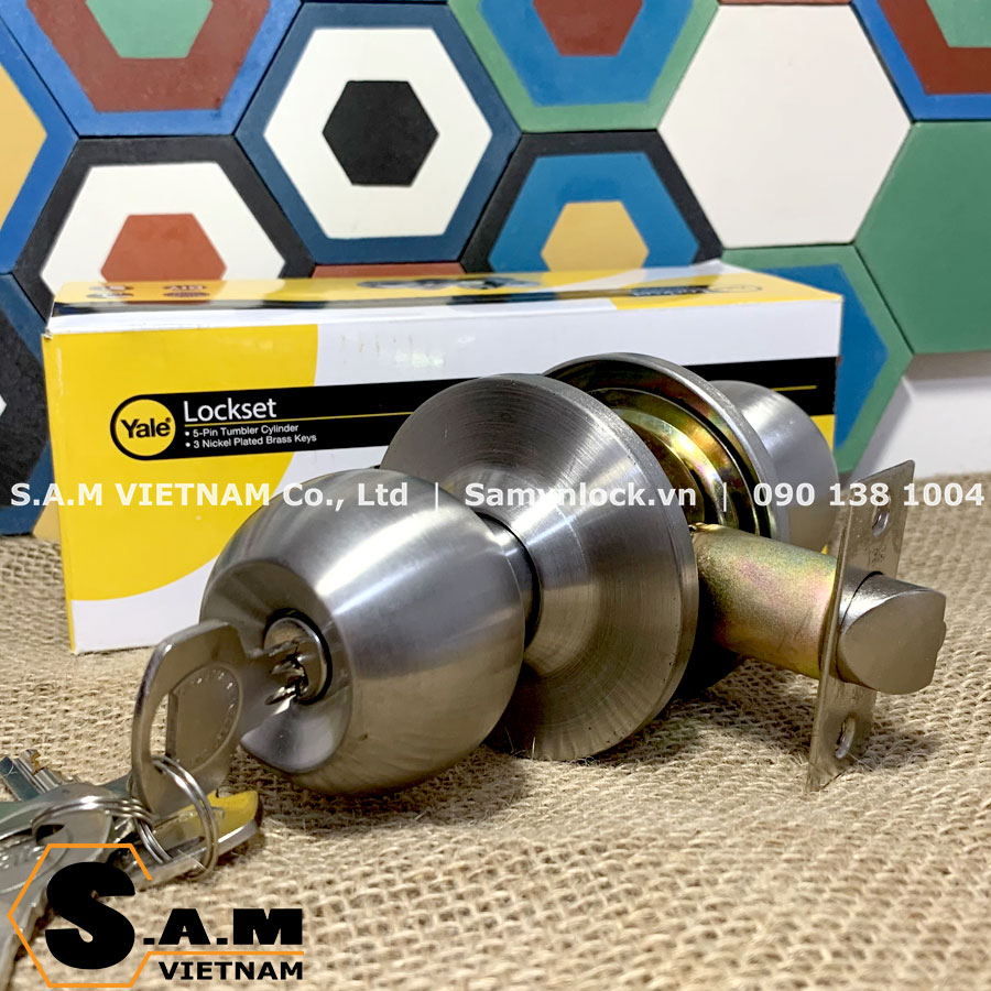 Khóa nắm tròn cửa gỗ yale vca5327 us32d inox 304 mờ