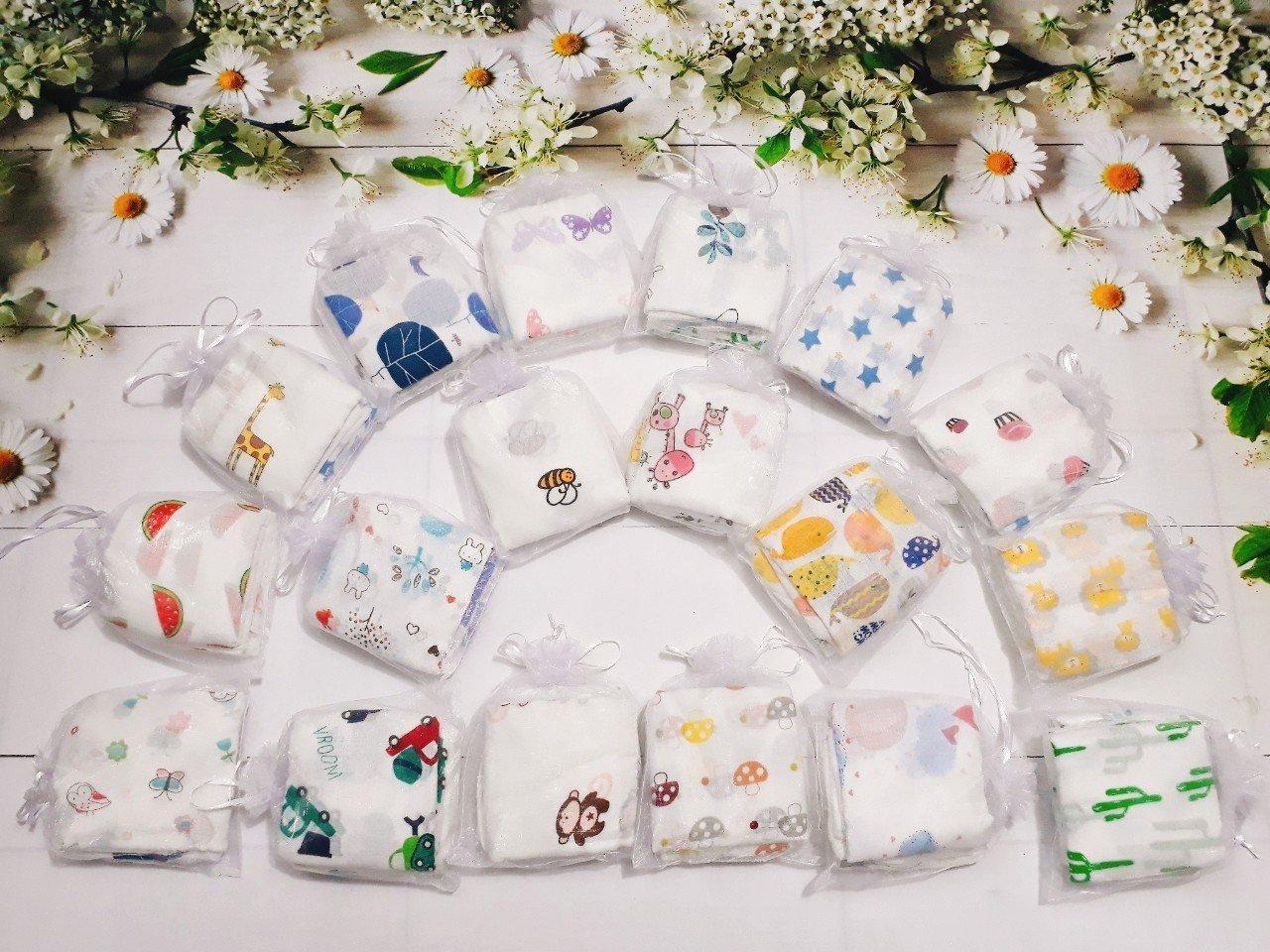 Khăn sợi tre, Set 10 khăn mặt sợi tre Aden Anais