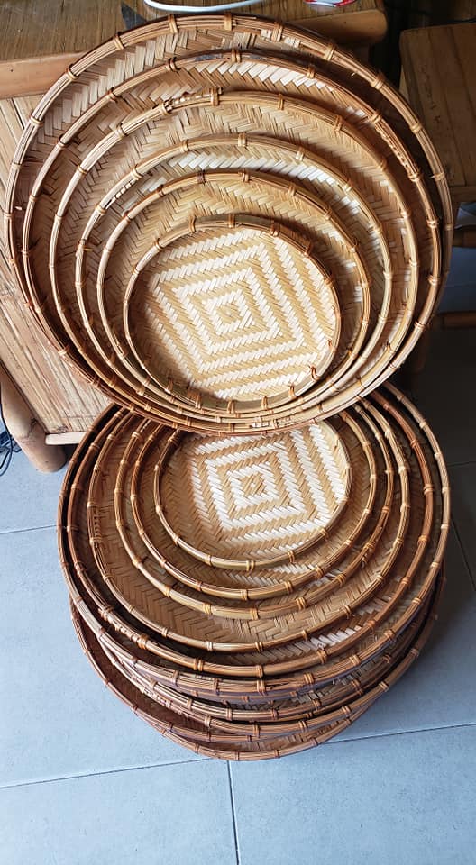 Mẹt tre cạp mây 25cm